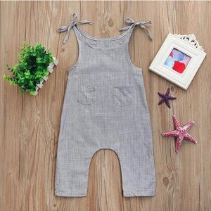 Girls romper tie straps